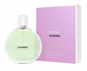 Review of Chanel's Chance Eau Fraiche box and bottle