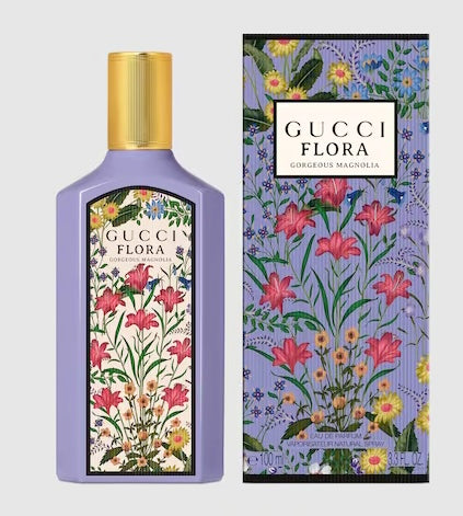 flora gorgeous magnolia gucci box and bottle 