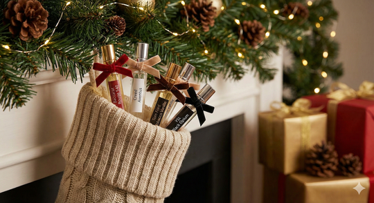 Sample perfume vials as stocking stuffers for christmas 