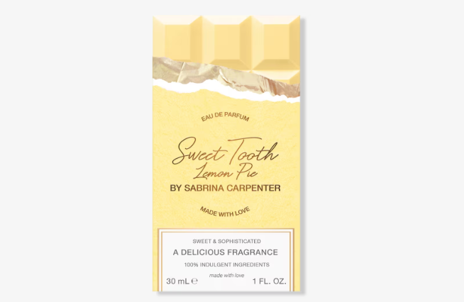 Sabrina Carpenter Sweet Tooth Lemon fragrance feature image of box.